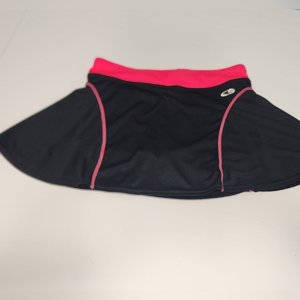 Champion Black Skater Skirt with Hot Pink Waistband
